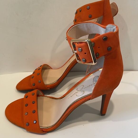 Jessica Simpson Orange High Heels Shoes Sandals Size 9 - Picture 2 of 6